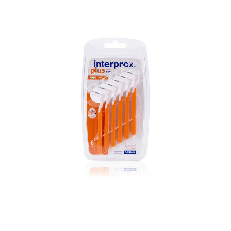 Interprox® Plus-[橙色]長柄黑白牙縫刷 90度(Super Micro)6支