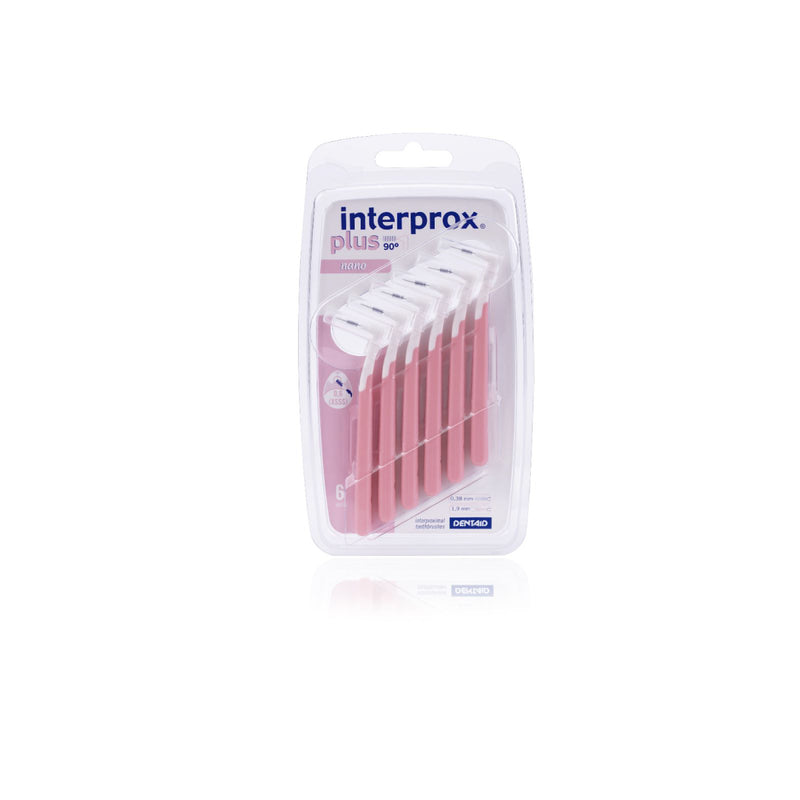Interprox® Plus-[粉紅色]長柄黑白牙縫刷 90度(Nano)6支