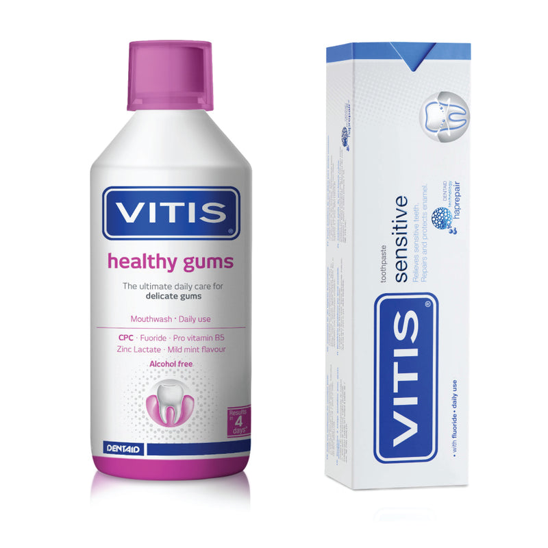 VITIS® - 牙齦修護防敏套裝 (牙齦修護漱口水+防敏牙膏)