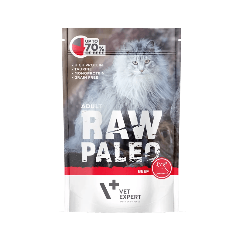 Raw Paleo Adult Cat Beef 100g [6 pouchs package]