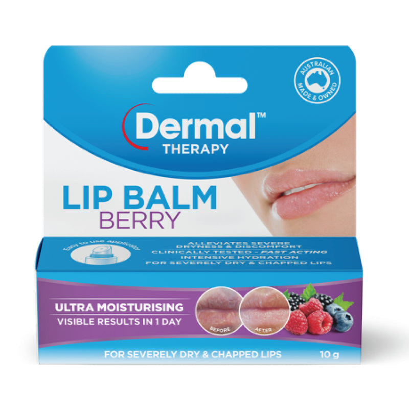 Dermal Therapy - 高效潤唇霜-水潤鮮莓 | 急救乾唇 | 平滑乾燥雙唇