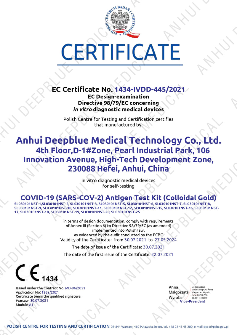 DEEPBLUE - COVID-19 Rapid Test Kit [For COVID-19 Omicron &amp; Delta] 1 piece bag