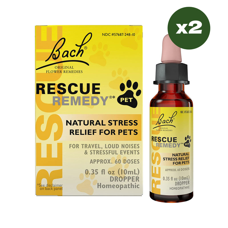 Bach Rescue - Rescue Remedy Dropper for Pet 10ml - Twin Pack