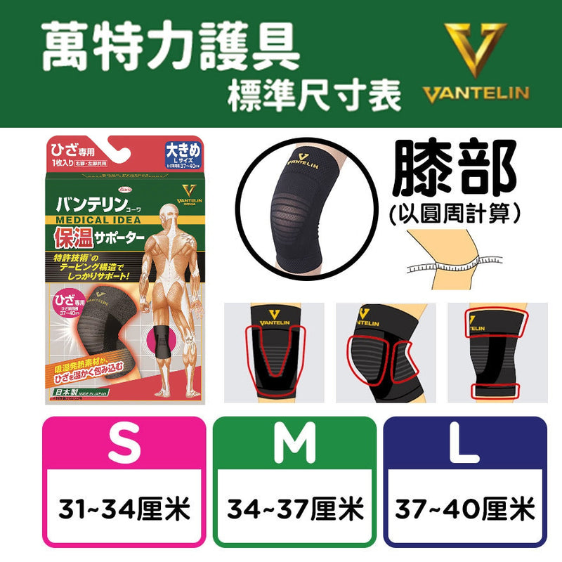 萬特力護具 - 貼紮護膝 (保溫版) (細碼)
