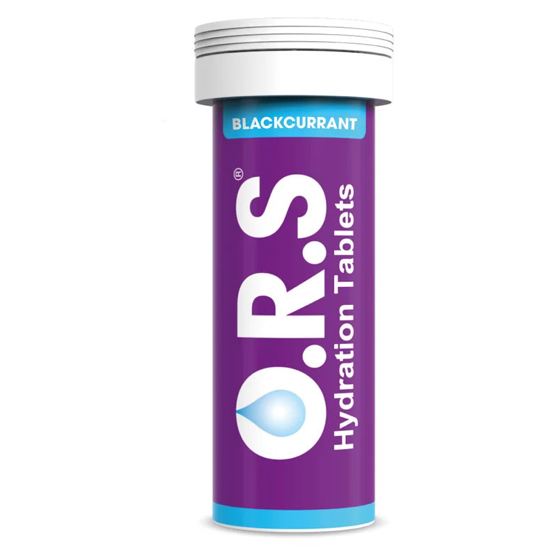 O.R.S 水分及電解質水溶片 - 黑加倫子味 12粒裝 | 迅速補充身體水份 | 運動員補水 | 馬拉松補水