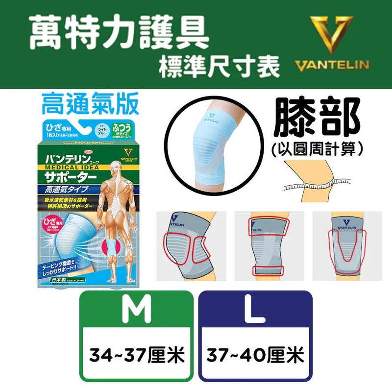 萬特力護具 - 高通氣貼紮護膝 (大碼)